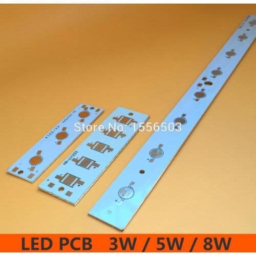LED High Power PCB Board Empty Lamp Panel Aluminum Heat sink for 3W 5W 8W Strip Rectangle LED Lamp Plate