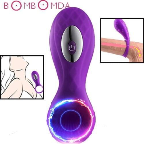 7 Speed Vibrating Cock Ring Delay Premature Ejaculation Penis Rings Vibrator Adult Sex Toys For Men Vibrating Egg Penis Massager