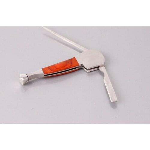 High quality 3 in 1 Stainless Steel Smoking Pipe Cleaning Tools Knife Red Wood Pipe Cleaning Tool Smoking Pipe Cleaner