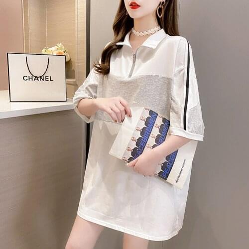 Summer New Large Size Womens Loose Short Sleeve T-shirt Printed Round Neck Half Sleeve Top T-shirt