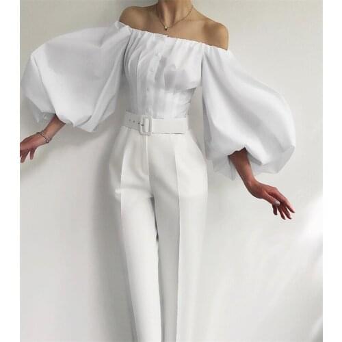 BeeHouse camisas mujer off shoulder crop t shirt vogue blusas mujer de moda 2020 tops for women camisa feminina puff sleeve top