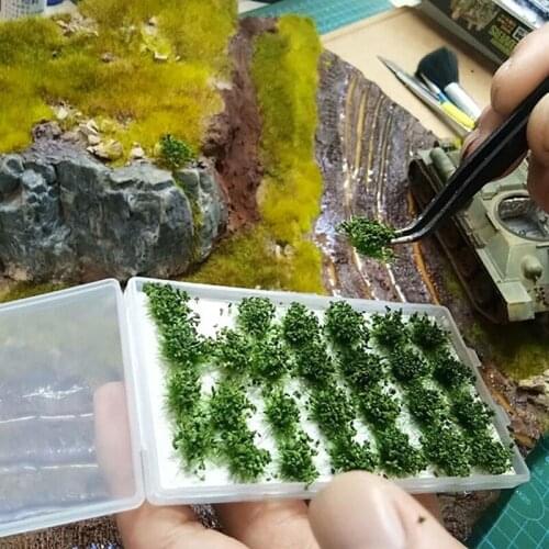 1Box DIY Simulation Model Scene Simulated Bush Scale Model Grass Tuft Grass Needle Grass Model DIY Handmade Materials