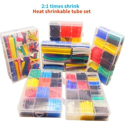 164/328/560/580pcs Boxed Heat Shrink Tubing 2:1 Electronic DIY Kit Wire Connection Tool Accessories Data Line Protection Cable