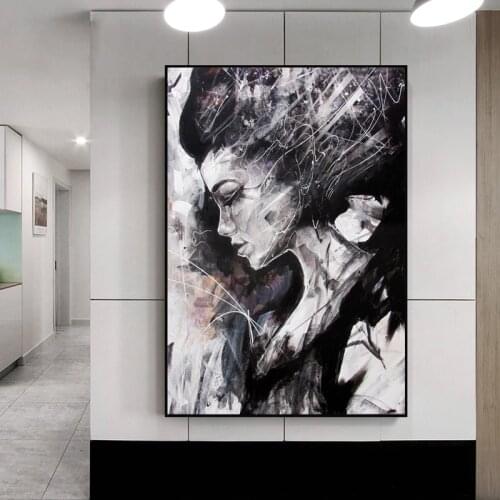 Abstract Hands Girl Woman Canvas Painting Posters and Prints Wall Art Pictures Portrait Scandinavian for Living Room Home Decor