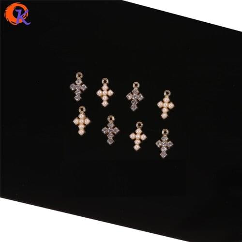 Cordial Design 100Pcs 6*10MM Jewelry Accessories/Earring Making/Cross Shape/Zinc Alloy/Charms Pendant/Hand Made/Earring Findings
