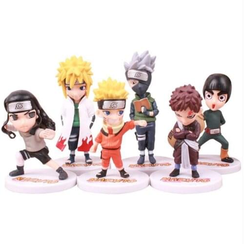 PVC Uzumaki Shippuden Anime Action Figure Hatake Kakashi Q Version Models Statue Collectible Toys Figma Kids Gifts