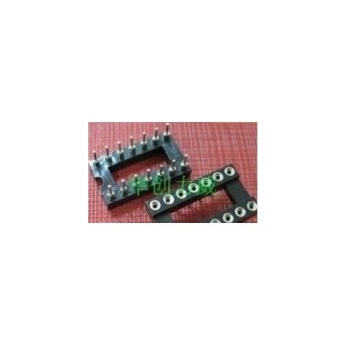 Free Shipping 100pcs 14 Pin 2.54mm DIP SIP Round IC Sockets Adaptor Solder Type connectors