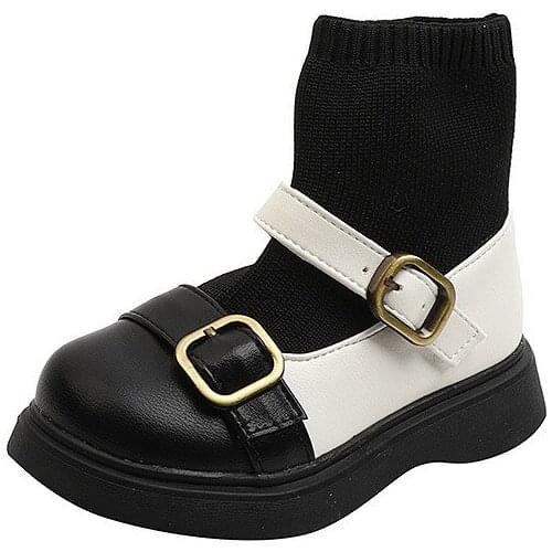 CNFSNJ 2021 new Autumn Winter Children sneakers PU Flock Leather Ankle Boots Kids Warm Boots Girls Fashion Shoes 26-36