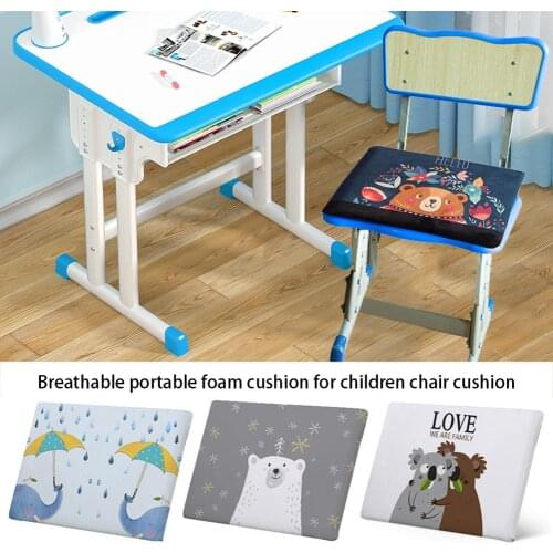 Cartoon Child Chair Memory Foam Cushion Breathable Portable Removable Foam Pad Student Computer Chair Cushion Home Textiles
