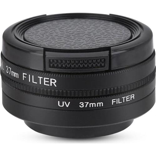 Lens Filter 37mm CPL+UV for YI 4K Action Sports Camera Lens Protective Cap Adapter Ring