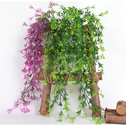 Cheap Artificial Flowers For Home Decoration Accessories Needlework Silk Green Leaves Rattan DIY Wedding Wreaths Fake