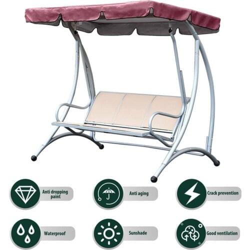 Swing Canopy Swing Ceiling Cover Sun Shelter Dust Cover Waterproof Replacement Roof Hammock For Outdoor Courtyard Patio Swing
