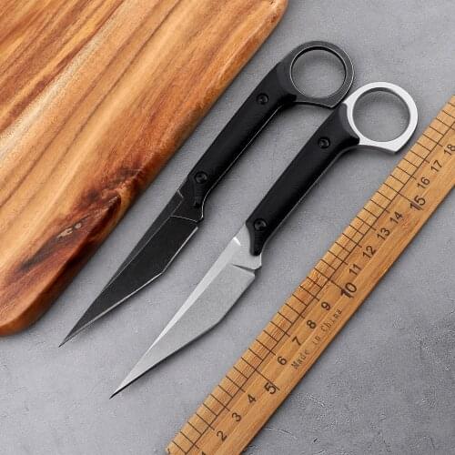 Karambit 440C fixed blade G10 CSGO Tactical Pocket practical outdoor camping hunting defensive EDC tool claw straight knife