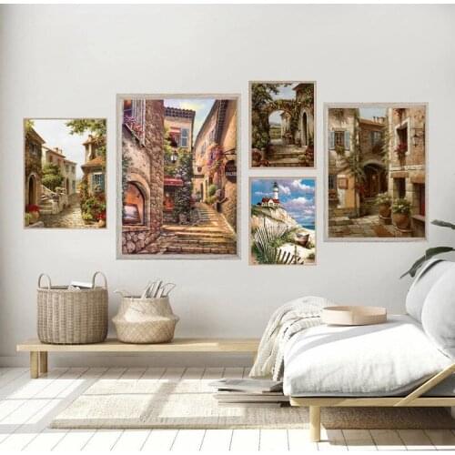Classical Venice City Landscape Canvas Painting Digital Print Scenery Posters and Prints Picture for Living Room Home Decoration