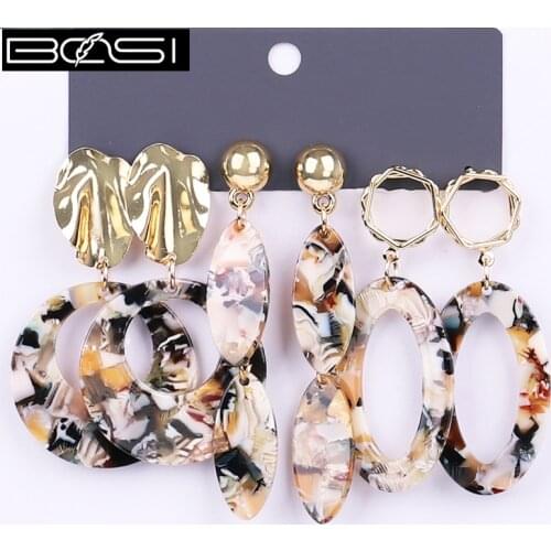 BOSI 202 set earrings set fashion jewelry long earrings Women drop Acrylic earrings earring girls stud earings boho hoops cross