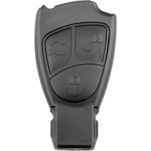 Car Remote Key Shell ABS 3 Buttons Key Case Cover Replacement for Mercedes Benz W203 W211 W204 Black