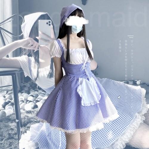 Cute Lolita Maid Costumes French Maid Dress Girls Woman Amine Cosplay Costume Waitress Maid Party Stage Costumes