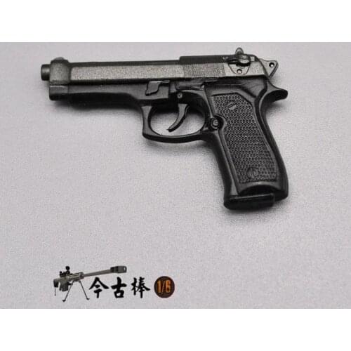 1/6 Scale Bruce Willis Weapon Model Classic Black Pistol Gun Fit 12" Action Figure Soldier Body