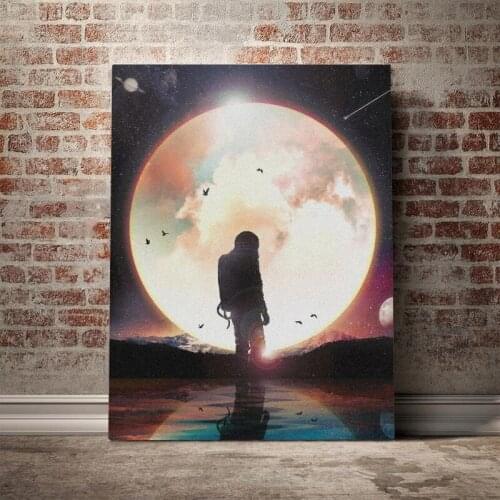 Modular Pictures Home The Radiant Space Decoration Moon Nature Wall Art Modern Canvas Prints Painting For Bedroom Poster Frame