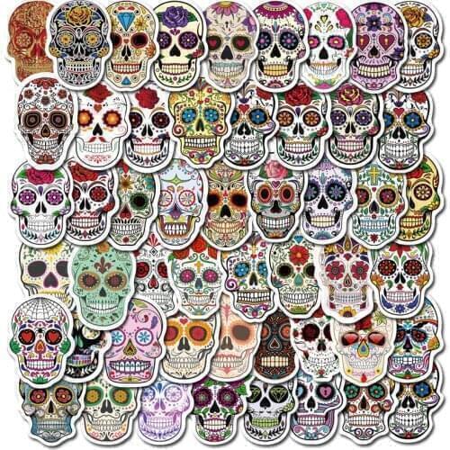 50PCS Terror Series Skeleton Dark Funny Graffiti Sticker For Car Luggage Laptop Bicycle Fridge Skateboard Decal Stickers