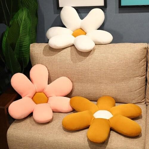 New Soft Sunflower Plush Pillow Toy Stuffed Doll Cat Pet Cushion Mat Tulip Pillow Home Bedroom Car Sofa Decor Girls Gift