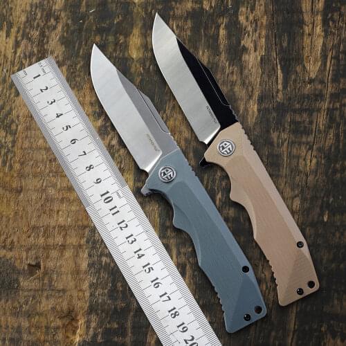Petrified fish 959 G10 handle D2 steel Blade hunting knife outdoor survival EDC pocket tool hiking camping folding knives