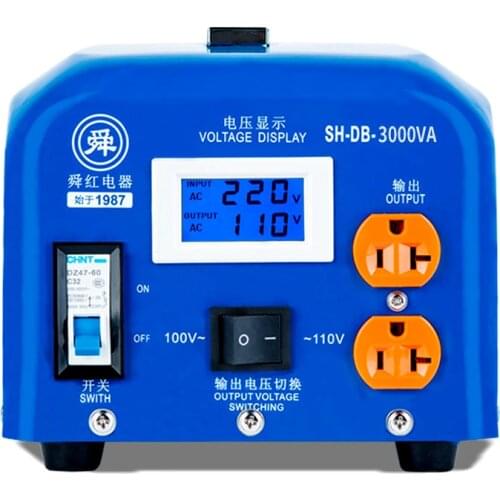 Industrial Power Transformer 3000W AC 110V transferred to 220V voltage converter 3000VA thermally protected