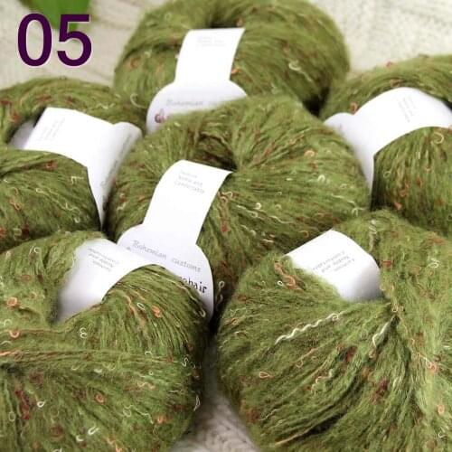 Sale 8ballsX50gr Luxury Fluffy Soft NEW MOHAIR Shawls Hand Knit Crochet Yarn Green 825-05-8