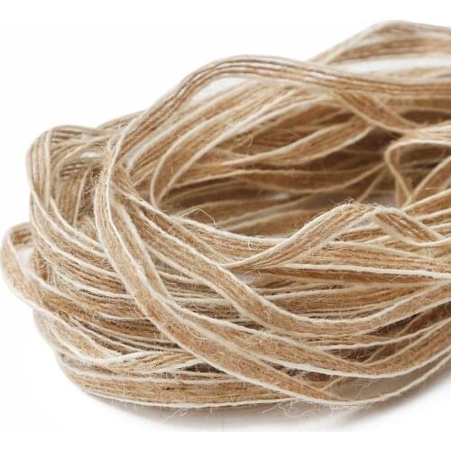 10M/Roll Jute Burlap Rolls Hessian Ribbon With Lace Vintage Rustic Wedding Decoration Party DIY Crafts Christmas Gift Packaging