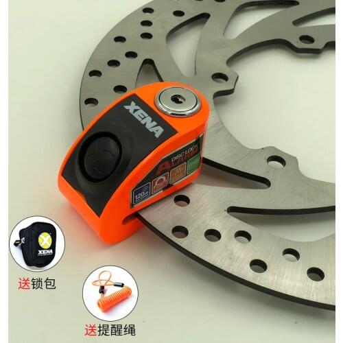 XENA Motorcycle Alarm Lock Security Anti-Theft For Moto Disc Brake Waterproof With Bag+Reminder Rope
