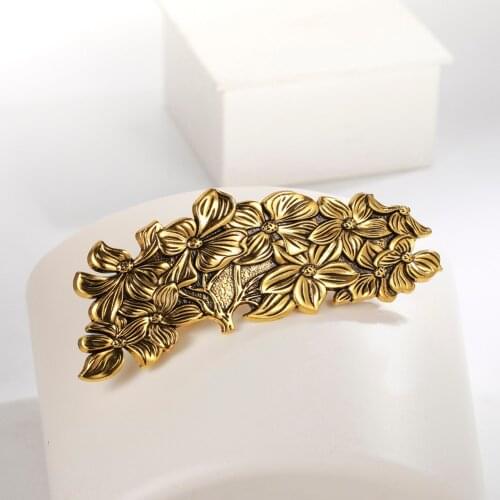 Skyrim Vintage Flower Blossom Hair Clip Bride Tiara Hairwear Retro Hairpin Barrette Accessories Wedding Gift for Women Wholesale