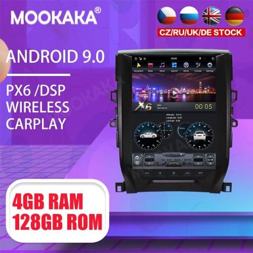 Tesla 12.1" Android 9 PX6 4G 128GB Car Player For Toyota Reiz 2010-2013 Car GPS Navi CarPlay Head Unit DSP Stereo