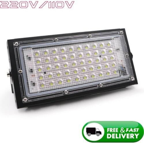 50W LED FloodLight Outdoor Lighting 220V 110V Spotlight Waterproof IP65 Reflector Projecteur LED Focus Light Holiday Lighting