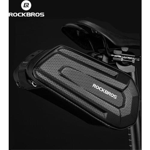 ROCKBROS Bicycle Bag 1.7L Waterproof Rear Large Capatity Quick Release Seatpost Shockproof Double Zipper Rear Bag Accessories