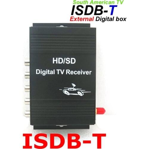 Hiriot Car External Digital ISDB-T TV Box Tuner/Antenna For South American Market Plug Car DVD Android Player One Seg Free ship