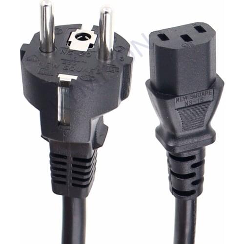 High quality EU Power mains Cable European plug Germany, France to IEC C13 Power Cord 1.8M IEC C13 AC EU Plug to IEC Kettle C13