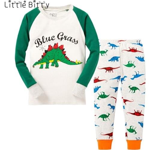 100 Cotton Boys Pajamas Children Dragon Sleepwear Dinosaur Pijamas Pyjamas Kids for 2-8Years Vetement Enfant Fille Nightwear PJS