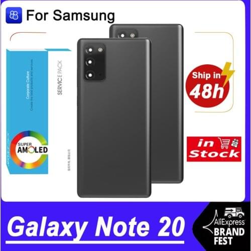 100% New For Samsung Galaxy Note 20 Note20 Battery Back Cover Door Housing Camera Glass Lens Frame Repair Parts
