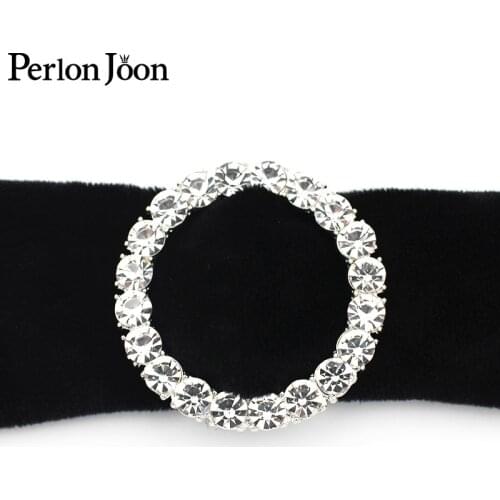 2pcs 4.5cm(inner3cm) rhinestone silver Environmentally Metal high quality crystal round DIY belt classic belt buckle Shoe KT022