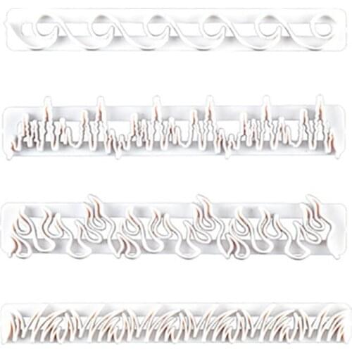 4Pcs Cookie Cutter Embosser Stamp Cream Cake Tool Letter Alphabet Sticky Decorating Christmas Fondant Biscuit Baking Sugar Craft