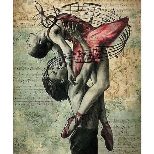 5D DIY diamond painting ballet dancer couple Full Drill Embroidery Cross Stitch Mosaic Craft Kits Home Decor Christmas Gift