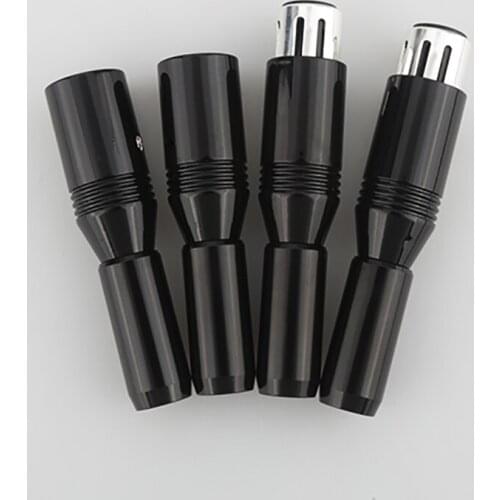 Audiocrast 4Pcs Silver Plated XLR Balanced Audio XLR Female And Male Plugs Audio Connectors HIFI DIY 3Pin Plug Cable Mount