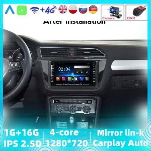 Full Touch For Volkswagen Tiguan 2 Mk 2017 - 2019 Car Radio Multimedia 1080P Video Player Navigation GPS Support Canbus/AM Radio