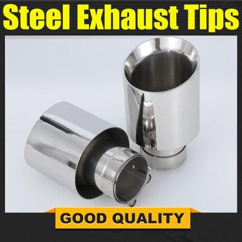 Free Shipping: 1 PC Car Stainless Steel Universal Exhaust System Muffler Tip End pipe Car Exhaust Tip For Mazda BMW