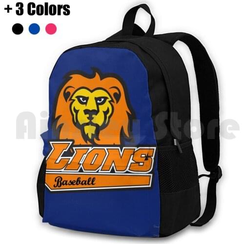 Lions Baseball Outdoor Hiking Backpack Waterproof Camping Travel Lions Baseball Baseball Team Generic Graphic Lion Little