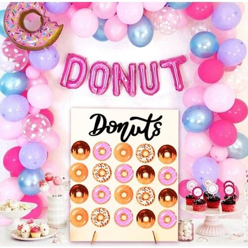 Wooden Wall Holds Donut Wall Stand Doughnut Holder Wedding Decoration Accessories Baby Shower Kids Birthday Donut Party Decor