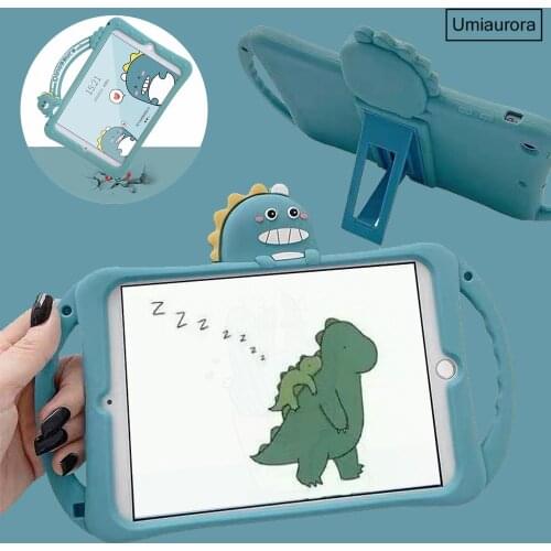 Kids Safe Tablet Case For IPad 7th 8th Gen 10.2 Air 2 3 4 10.9 2020 Pro 11 9.7 2017 2018 Cartoon Dinosaur Shockproof Stand Cover