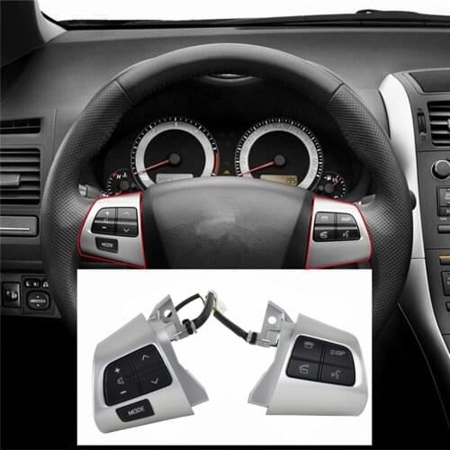 For TOYOTA COROLLA 2007-2013 84250-02230 8425002230 Steering Wheel Audio Control Button Silver & Black Colour