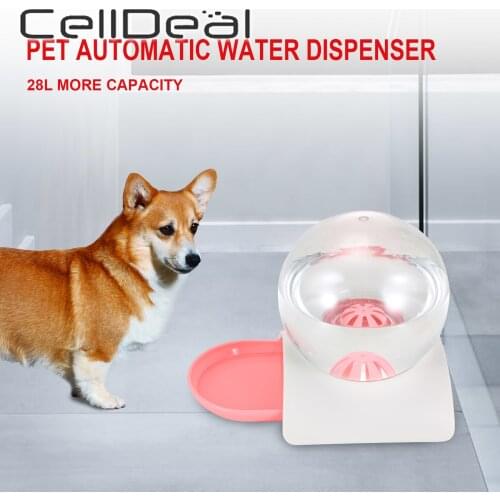 2.8L Dog Bubble Water Feeder Automatic Pet Cat Water Fountain for Pets Water Dispenser Large Single Drinking Bowl Dog Cat Drink