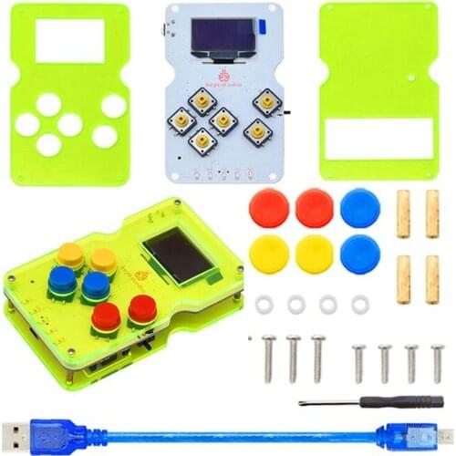 Keyestudio GAMEPI ATMEGA32U4 DIY Kit HandheldCon W/OLED Game Machine Console Starter Kit for Arduino compatible with ARDUBOY